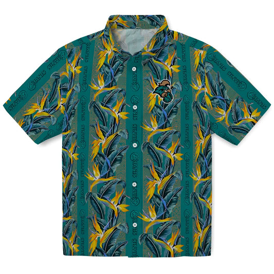 Coastal Carolina Chanticleers Hawaiian Shirt - Paradise Vines | Moonbestprint