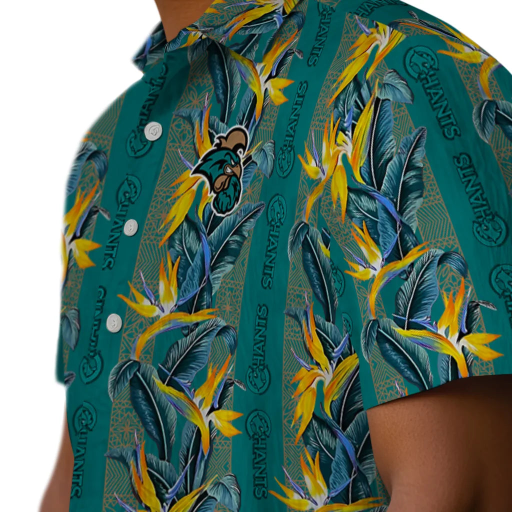 Coastal Carolina Chanticleers Hawaiian Shirt - Paradise Vines | Moonbestprint