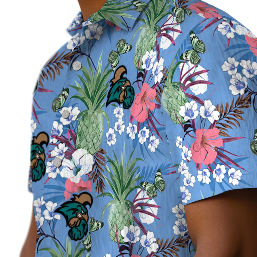 Coastal Carolina Chanticleers Hawaiian Shirt - Pineapple Bouquet | Moonbestprint