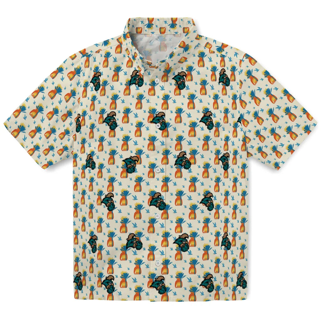 Coastal Carolina Chanticleers Hawaiian Shirt - Pineapple Delight | Moonbestprint