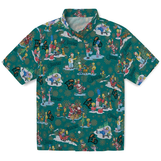 Coastal Carolina Chanticleers Hawaiian Shirt - Simpsons Christmas | Moonbestprint