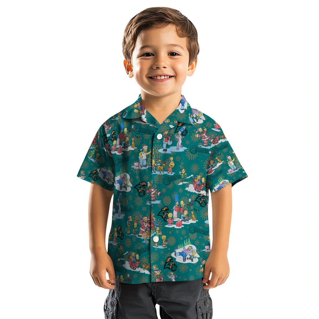 Coastal Carolina Chanticleers Hawaiian Shirt - Simpsons Christmas | Moonbestprint