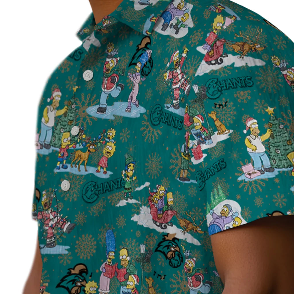 Coastal Carolina Chanticleers Hawaiian Shirt - Simpsons Christmas | Moonbestprint