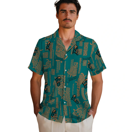 Coastal Carolina Chanticleers Hawaiian Shirt - Turtle Lines | Moonbestprint