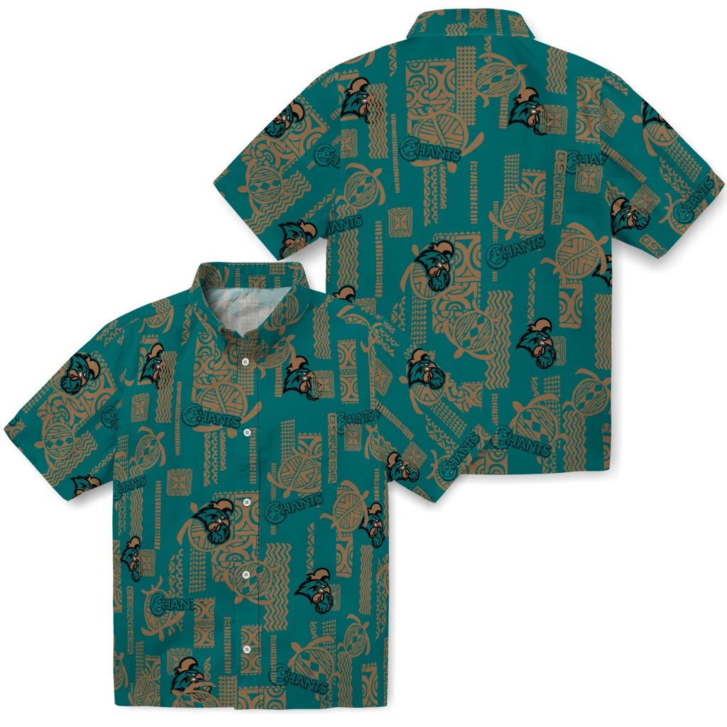Coastal Carolina Chanticleers Hawaiian Shirt - Turtle Lines | Moonbestprint
