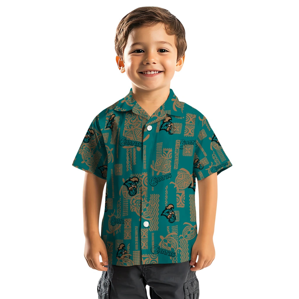 Coastal Carolina Chanticleers Hawaiian Shirt - Turtle Lines | Moonbestprint