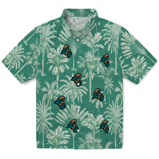 Coastal Carolina Chanticleers Hawaiian Shirt - Vintage Palm Tree | Moonbestprint