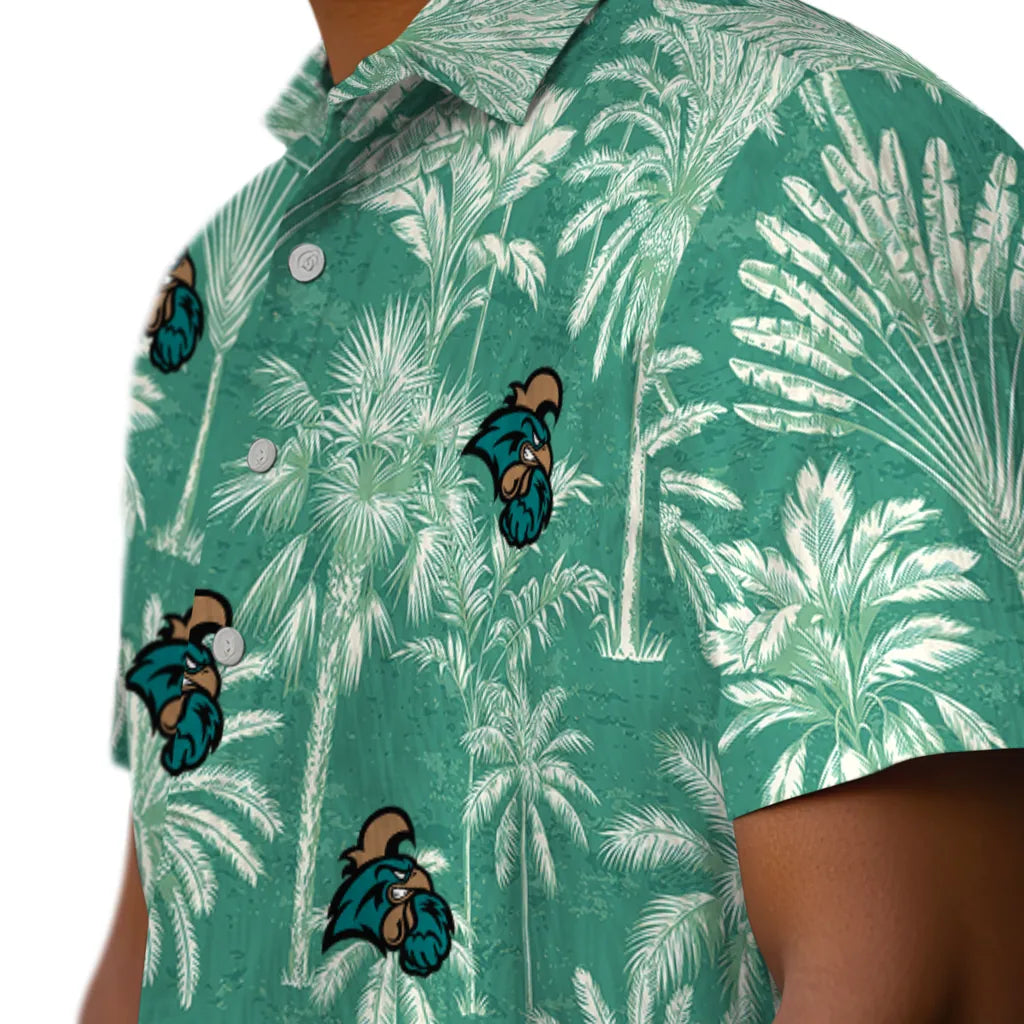 Coastal Carolina Chanticleers Hawaiian Shirt - Vintage Palm Tree | Moonbestprint
