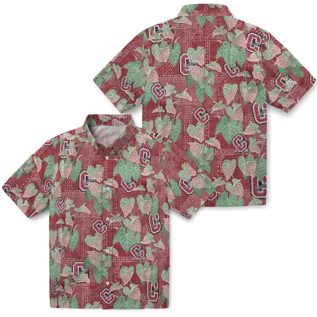 Colgate Raiders Hawaiian Shirt - Anthurium Overlay | Moonbestprint