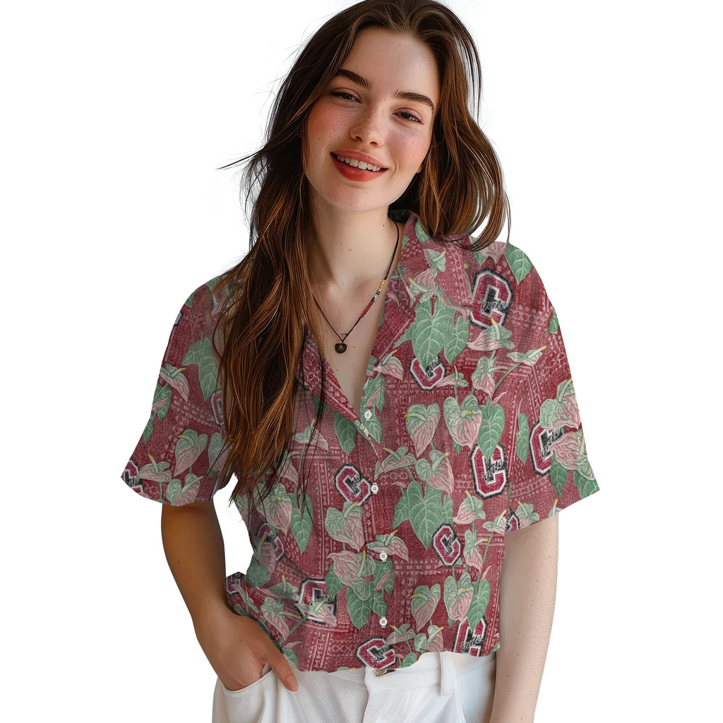Colgate Raiders Hawaiian Shirt - Anthurium Overlay | Moonbestprint