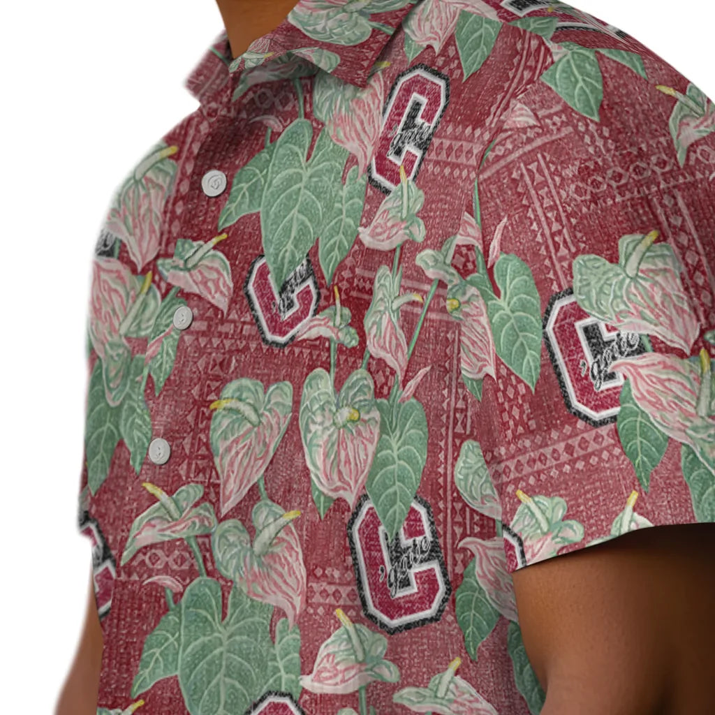 Colgate Raiders Hawaiian Shirt - Anthurium Overlay | Moonbestprint