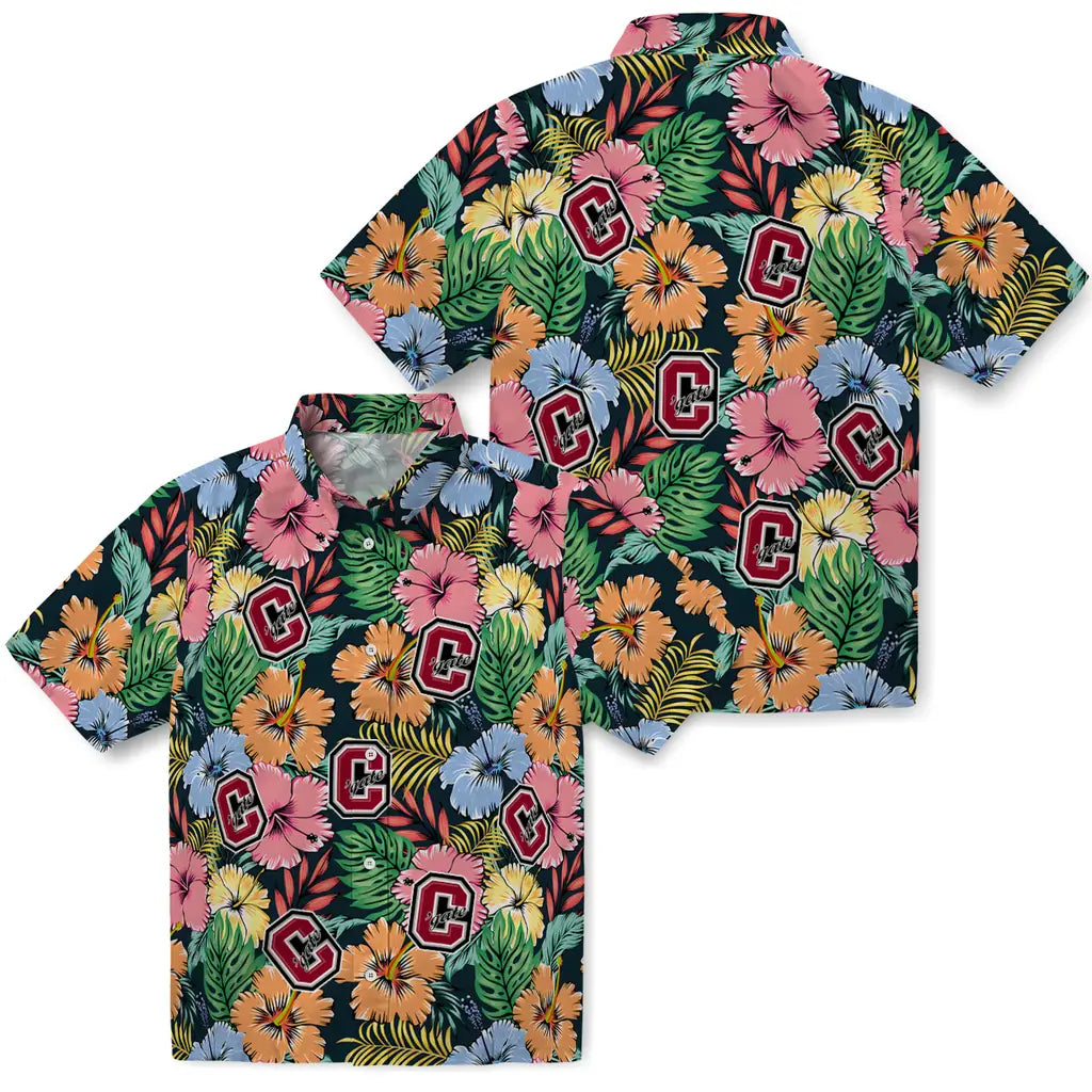 Colgate Raiders Hawaiian Shirt - Brilliant Hibiscus Garden | Moonbestprint