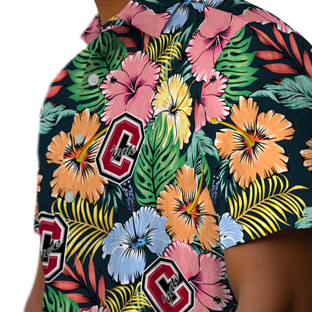 Colgate Raiders Hawaiian Shirt - Brilliant Hibiscus Garden | Moonbestprint