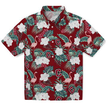 Colgate Raiders Hawaiian Shirt - Flamingo and Hibiscus | Moonbestprint
