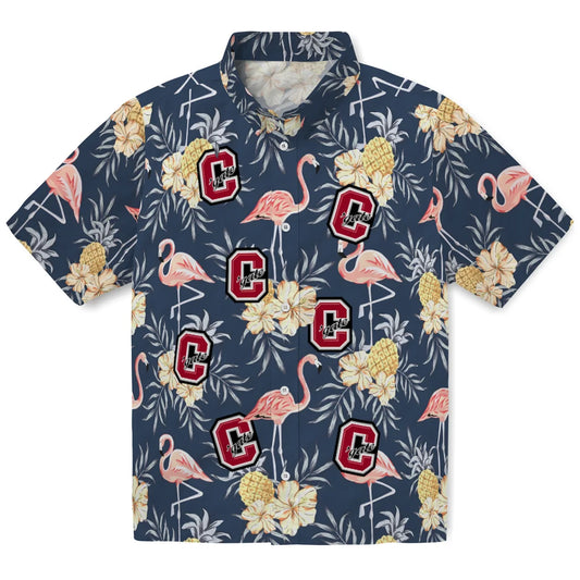 Colgate Raiders Hawaiian Shirt - Flamingo Hibiscus | Moonbestprint