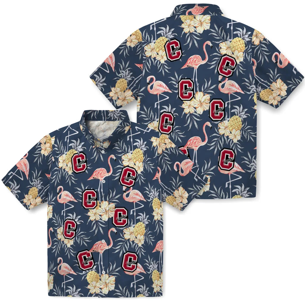 Colgate Raiders Hawaiian Shirt - Flamingo Hibiscus | Moonbestprint