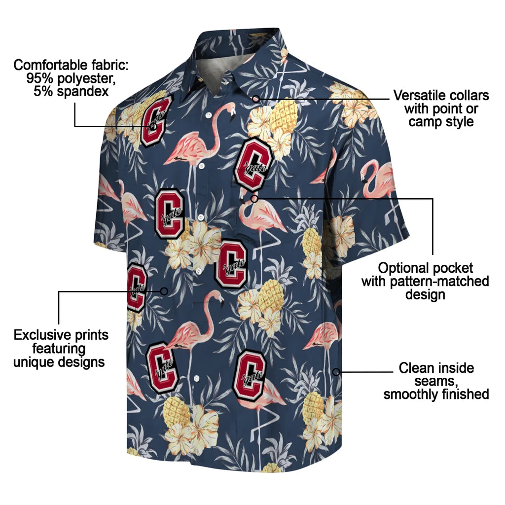Colgate Raiders Hawaiian Shirt - Flamingo Hibiscus | Moonbestprint