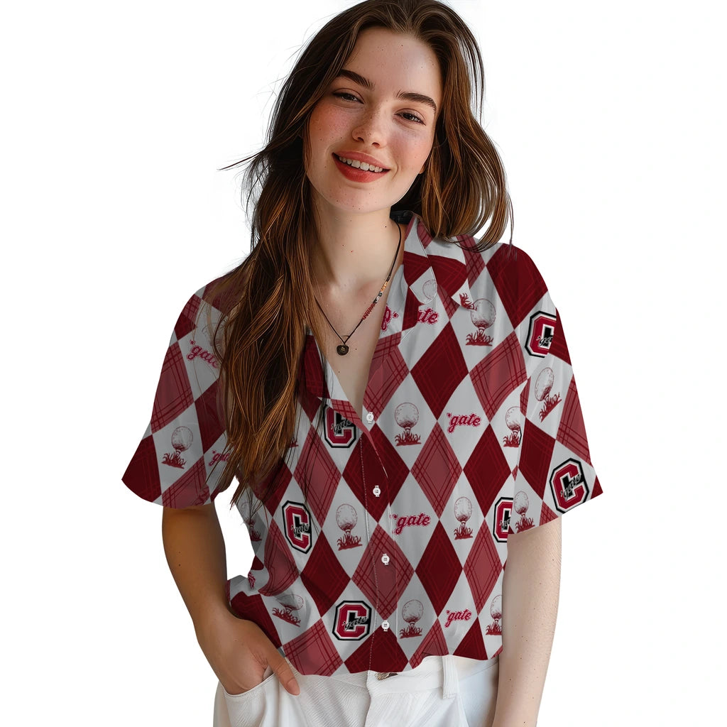 Colgate Raiders Hawaiian Shirt - Golfing Plaid | Moonbestprint