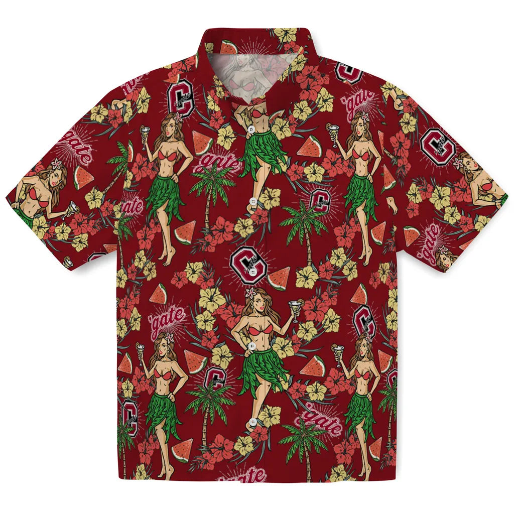 Colgate Raiders Hawaiian Shirt - Hawaiian Girls Design | Moonbestprint