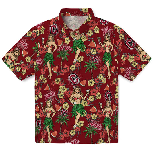 Colgate Raiders Hawaiian Shirt - Hawaiian Girls Design | Moonbestprint