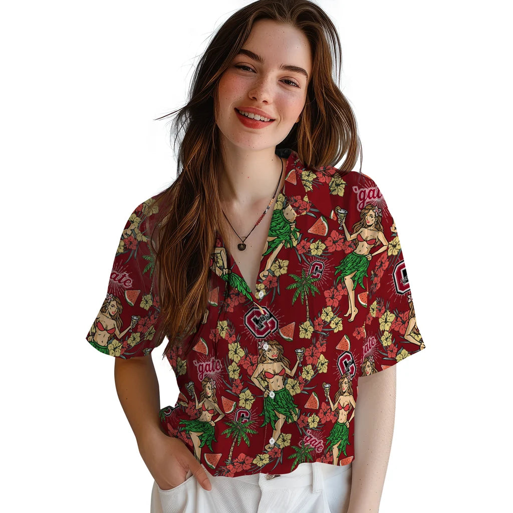 Colgate Raiders Hawaiian Shirt - Hawaiian Girls Design | Moonbestprint