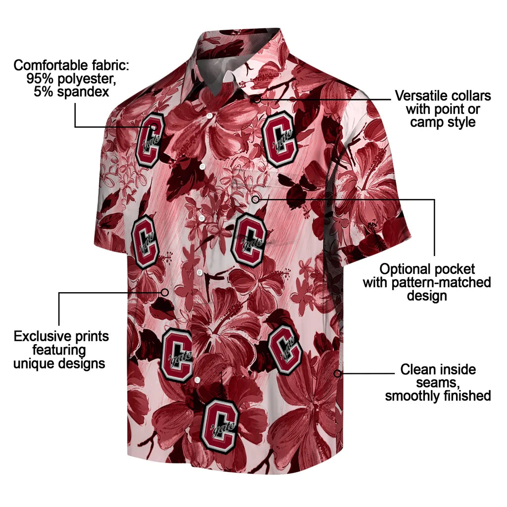 Colgate Raiders Hawaiian Shirt - Hibiscus Arrangement | Moonbestprint