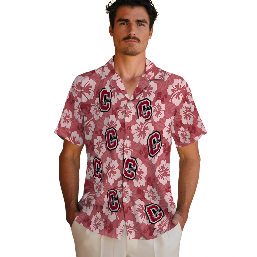 Colgate Raiders Hawaiian Shirt - Hibiscus Cluster | Moonbestprint