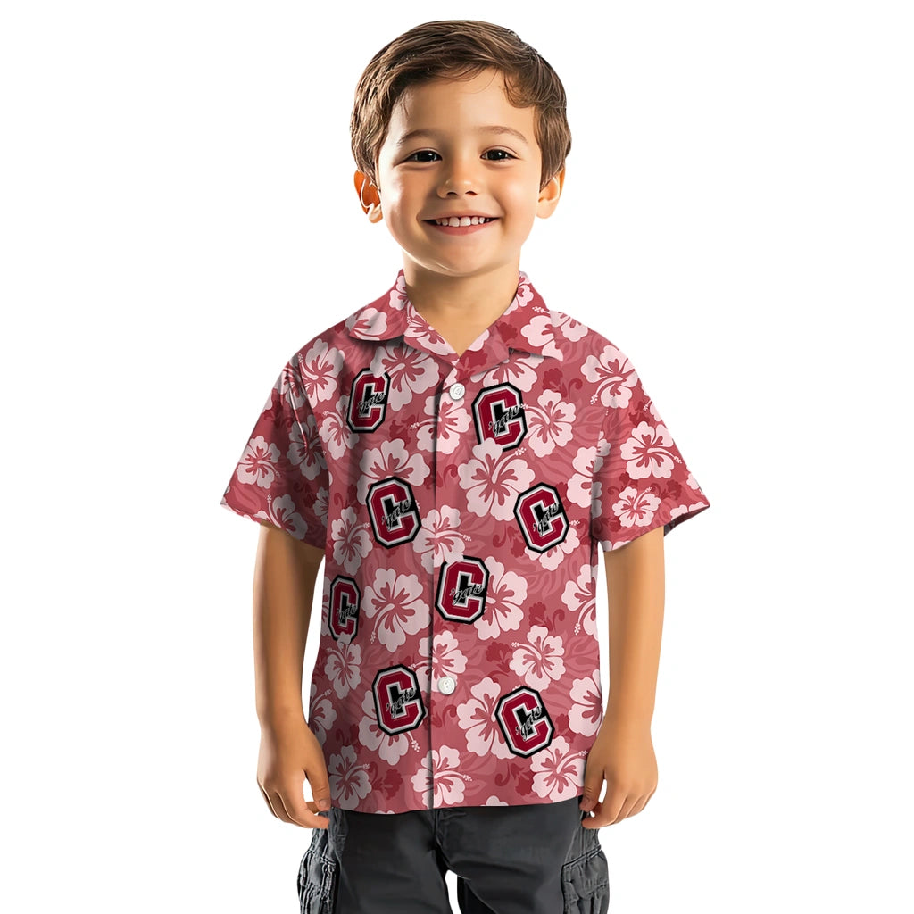 Colgate Raiders Hawaiian Shirt - Hibiscus Cluster | Moonbestprint