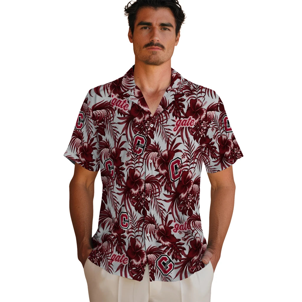 Colgate Raiders Hawaiian Shirt - Hibiscus Exotic | Moonbestprint
