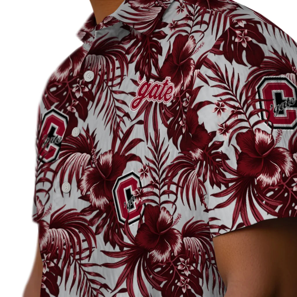 Colgate Raiders Hawaiian Shirt - Hibiscus Exotic | Moonbestprint