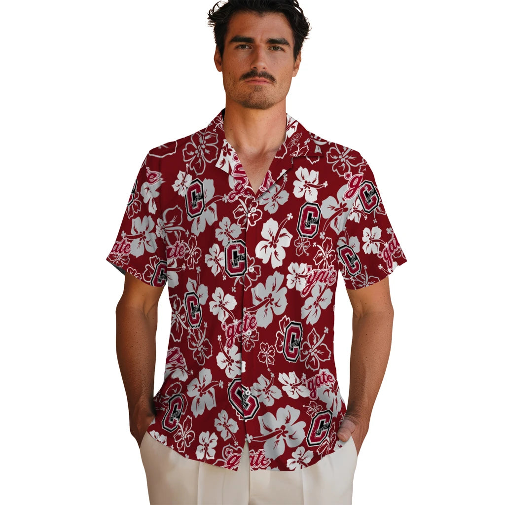 Colgate Raiders Hawaiian Shirt - Hibiscus Flower Design | Moonbestprint