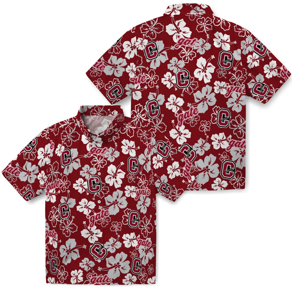 Colgate Raiders Hawaiian Shirt - Hibiscus Flower Design | Moonbestprint