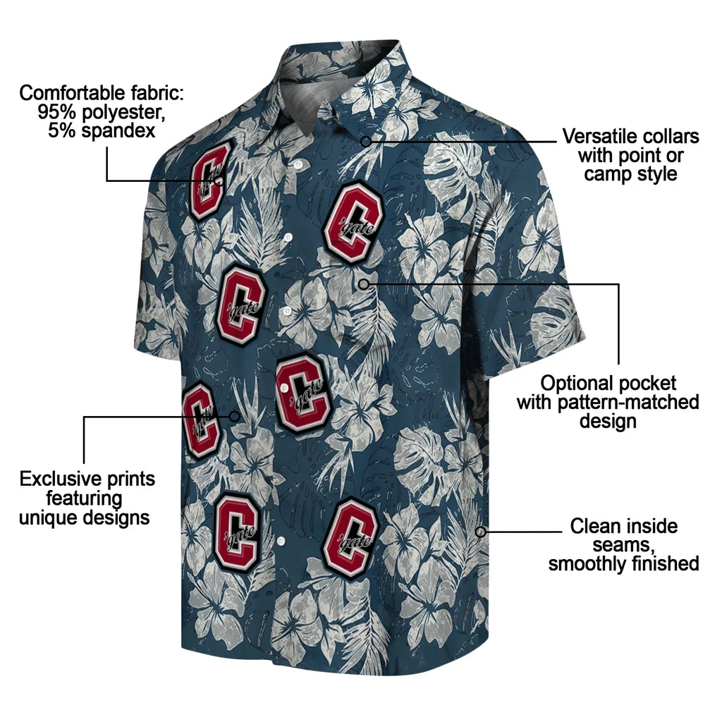 Colgate Raiders Hawaiian Shirt - Hibiscus Flowers | Moonbestprint