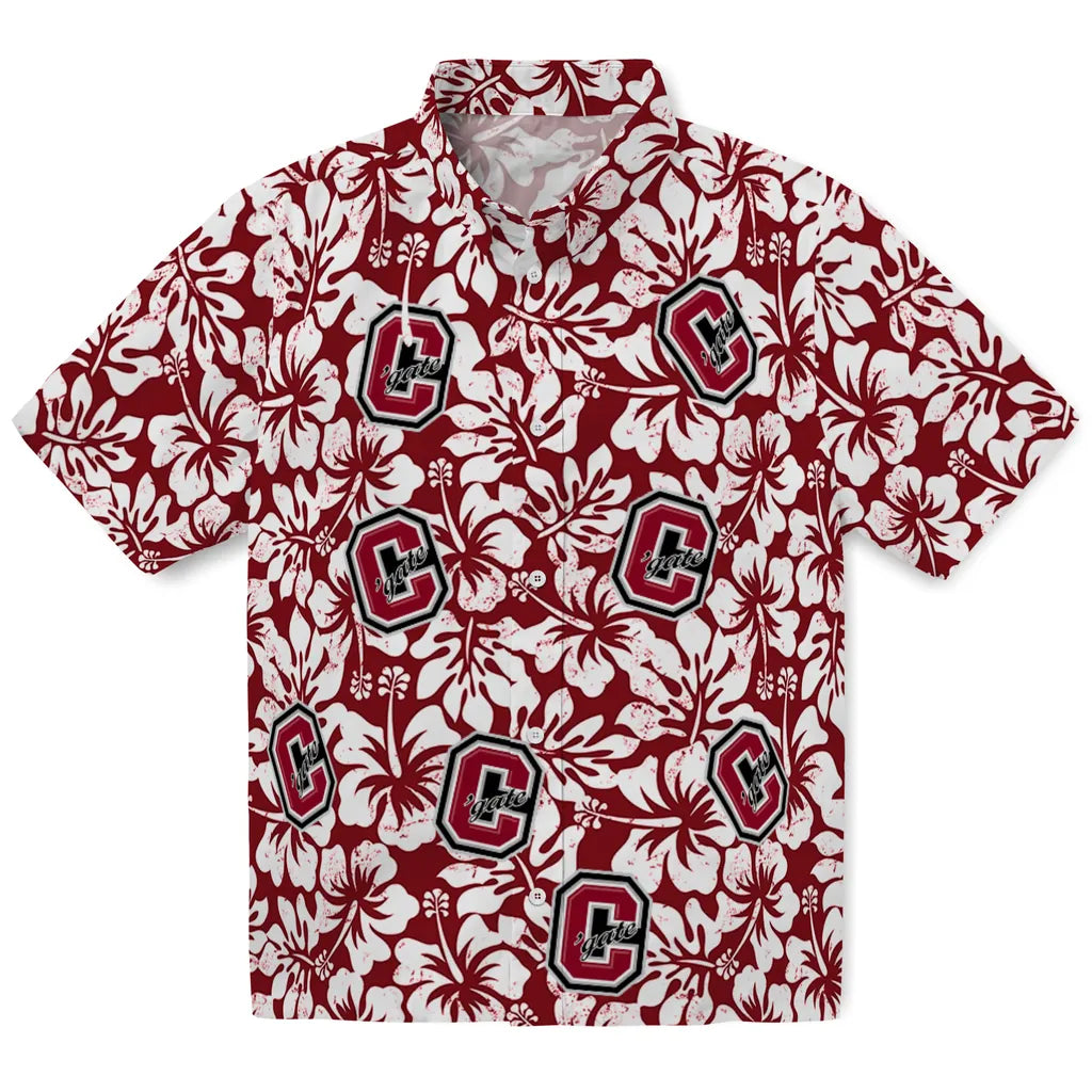 Colgate Raiders Hawaiian Shirt - Hibiscus Motif | Moonbestprint