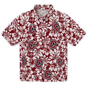 Colgate Raiders Hawaiian Shirt - Hibiscus Motif | Moonbestprint