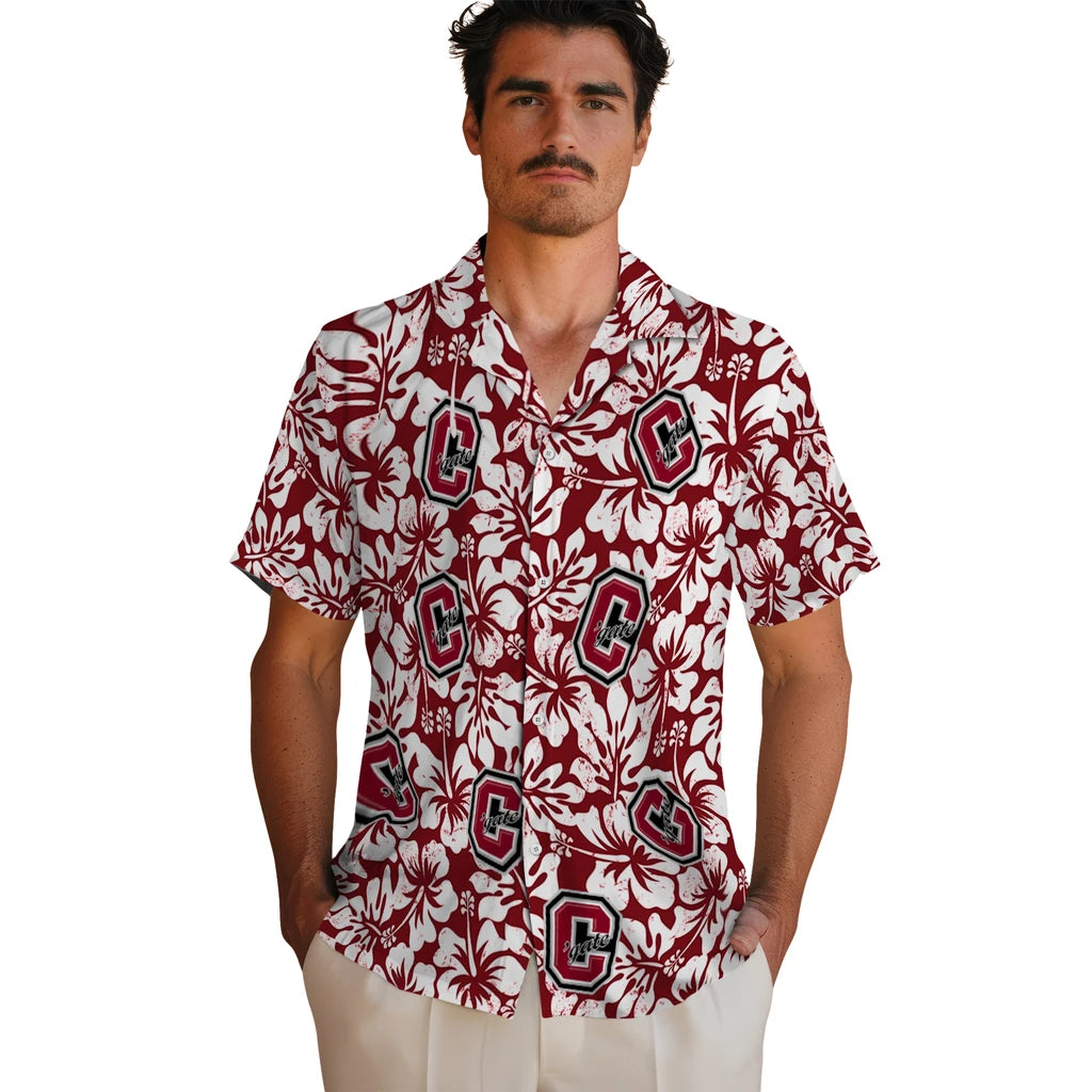 Colgate Raiders Hawaiian Shirt - Hibiscus Motif | Moonbestprint