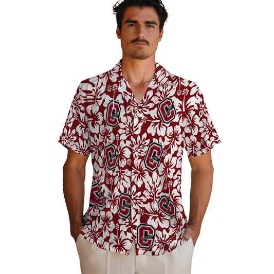 Colgate Raiders Hawaiian Shirt - Hibiscus Motif | Moonbestprint