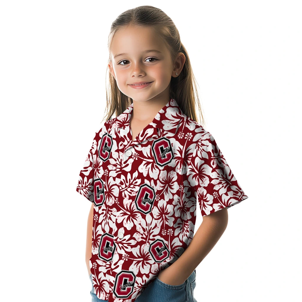 Colgate Raiders Hawaiian Shirt - Hibiscus Motif | Moonbestprint