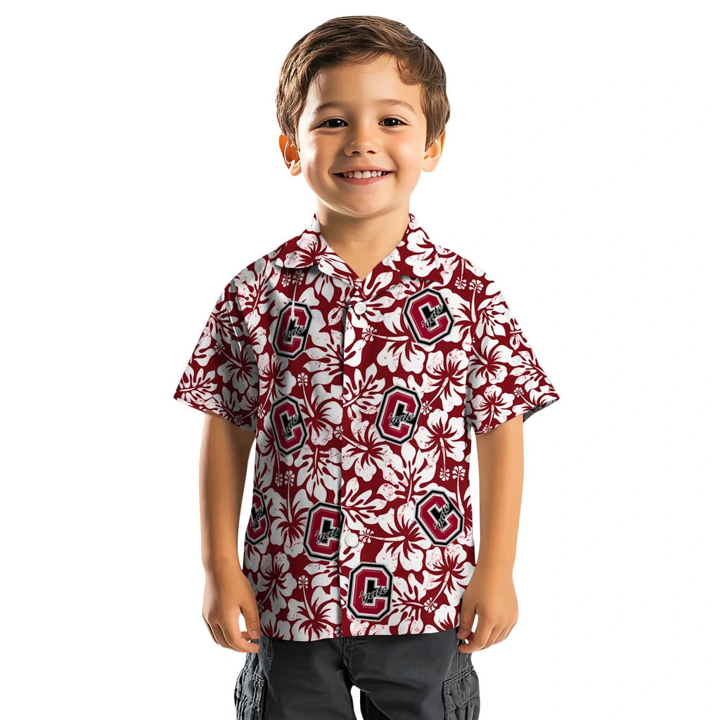 Colgate Raiders Hawaiian Shirt - Hibiscus Motif | Moonbestprint