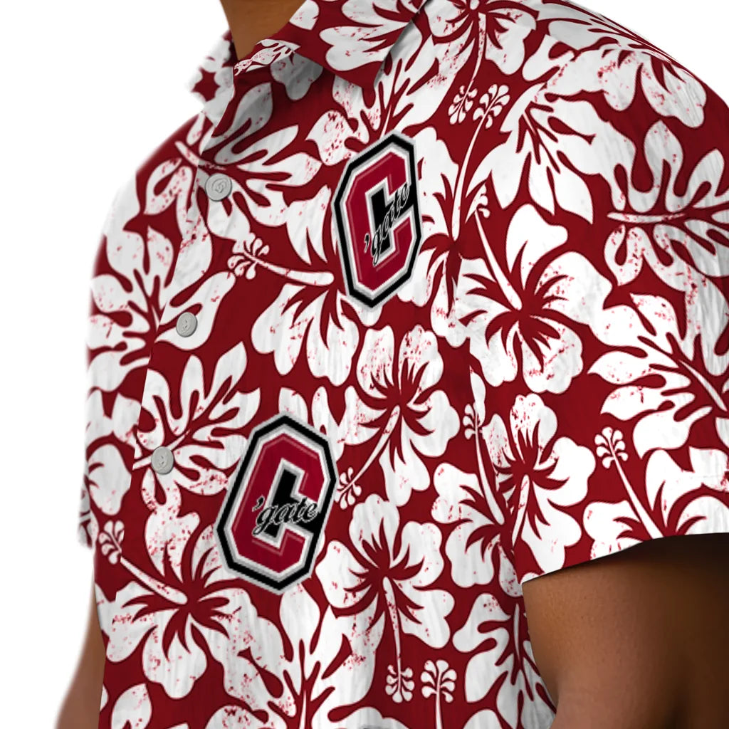 Colgate Raiders Hawaiian Shirt - Hibiscus Motif | Moonbestprint