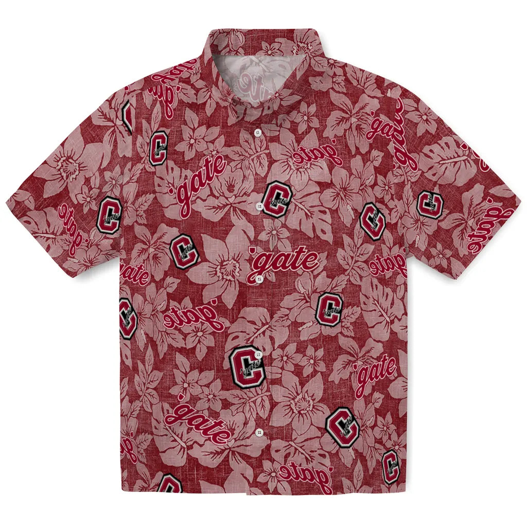 Colgate Raiders Hawaiian Shirt - Hibiscus Oasis | Moonbestprint