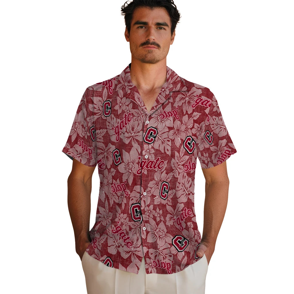 Colgate Raiders Hawaiian Shirt - Hibiscus Oasis | Moonbestprint