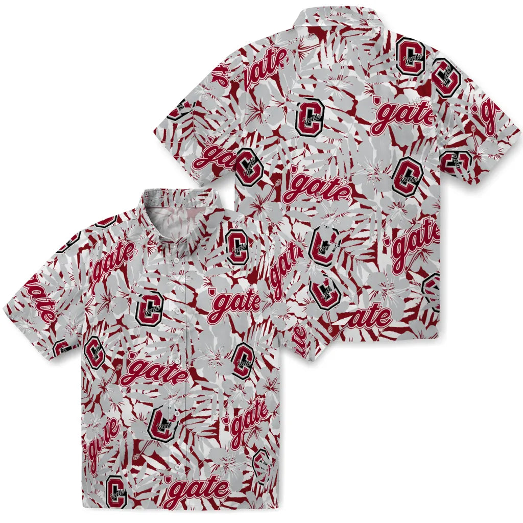 Colgate Raiders Hawaiian Shirt - Hibiscus Overlay | Moonbestprint