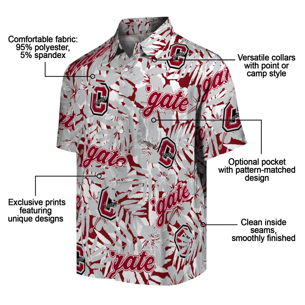 Colgate Raiders Hawaiian Shirt - Hibiscus Overlay | Moonbestprint