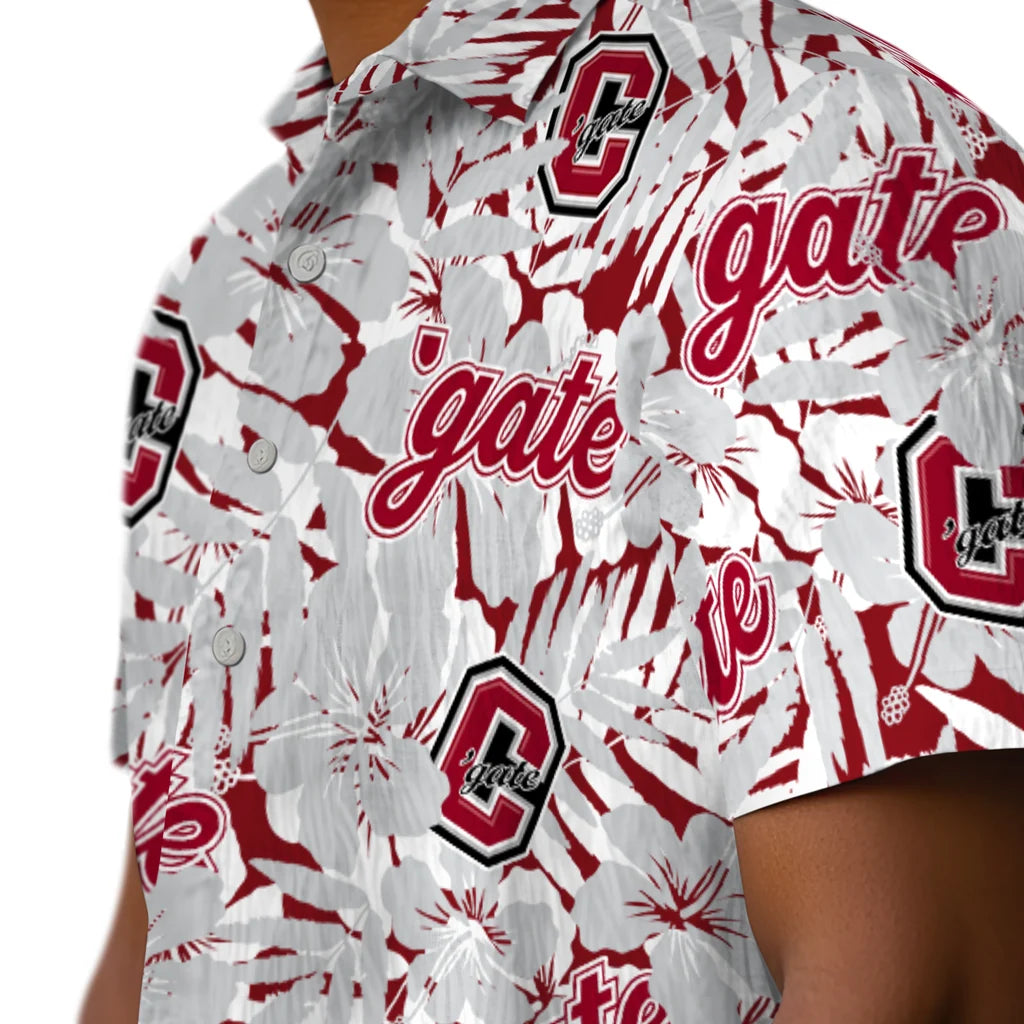 Colgate Raiders Hawaiian Shirt - Hibiscus Overlay | Moonbestprint