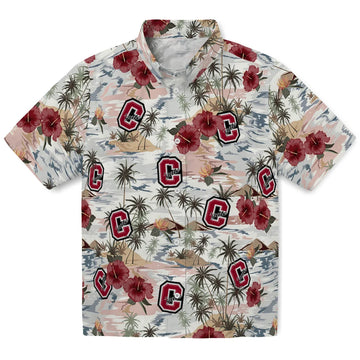 Colgate Raiders Hawaiian Shirt - Hibiscus Seaside | Moonbestprint