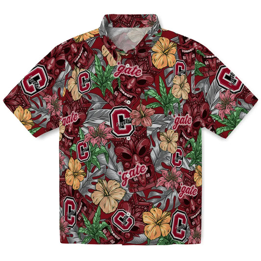 Colgate Raiders Hawaiian Shirt - Hibiscus Tiki Jungle | Moonbestprint