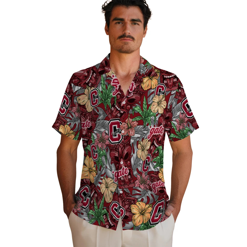 Colgate Raiders Hawaiian Shirt - Hibiscus Tiki Jungle | Moonbestprint