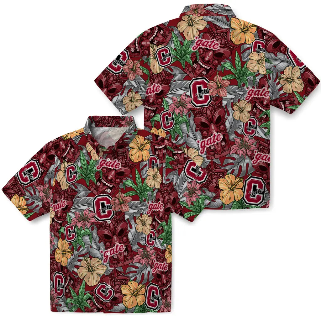 Colgate Raiders Hawaiian Shirt - Hibiscus Tiki Jungle | Moonbestprint