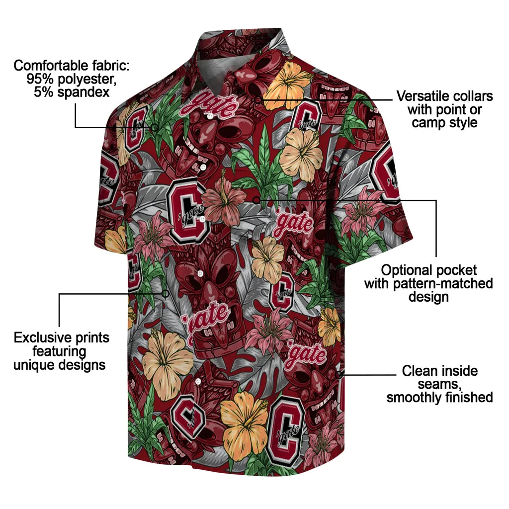 Colgate Raiders Hawaiian Shirt - Hibiscus Tiki Jungle | Moonbestprint